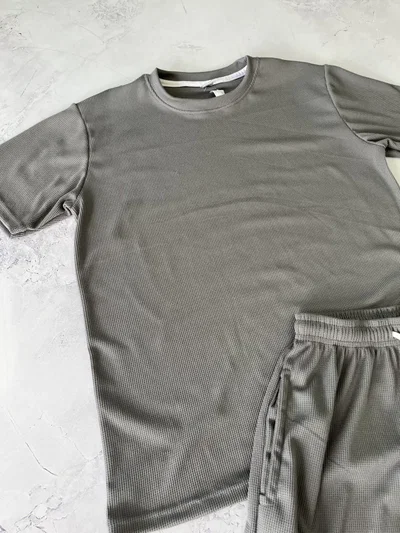 CONJUNTO WAFFLE FINO Gris Oscuro
