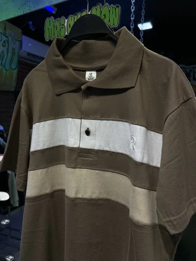 CHOMBA RAYAS Marron, blanco y beige