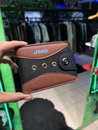 BILLETERA JEEP Marrón con negro