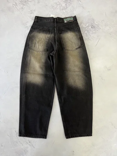 JEANS BAGGY LINEAS Negro