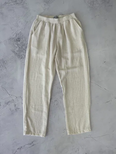 PANTALON DE LINO Blanco