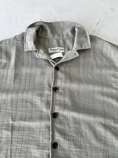 CAMISA LINO RAYA Gris