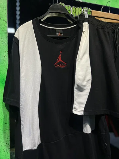 CONJUNTO JORDAN OFF WHITE Negro con blanco