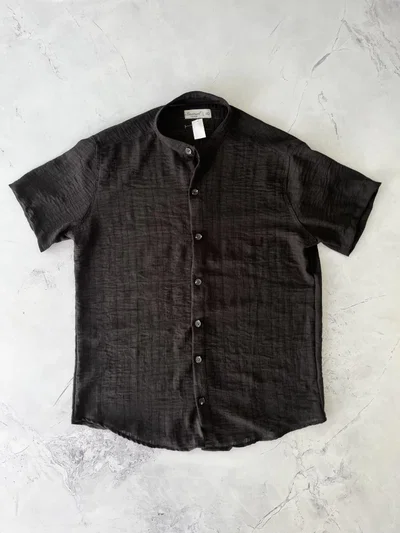 CAMISA LINO RAYA Negro