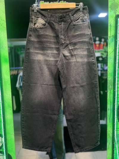 JEANS BAGGY FRANJAS DESGASTADO Gris oscuro