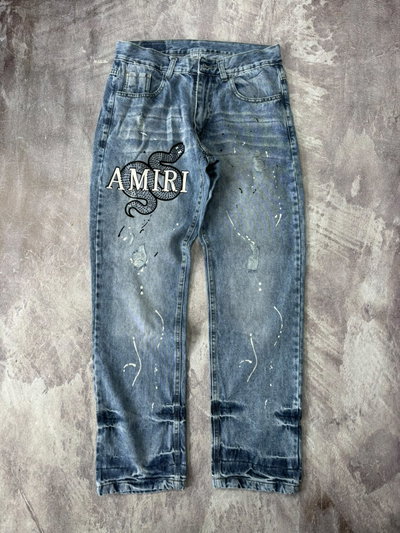 JEANS RECTO AMIRI SERPIENTE Azul