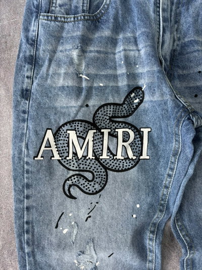 JEANS RECTO AMIRI SERPIENTE Azul