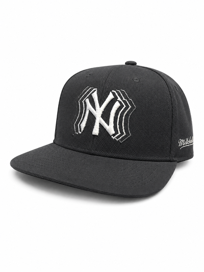 GORRA PLANA CERRADA NY MITCHELL Gris oscuro