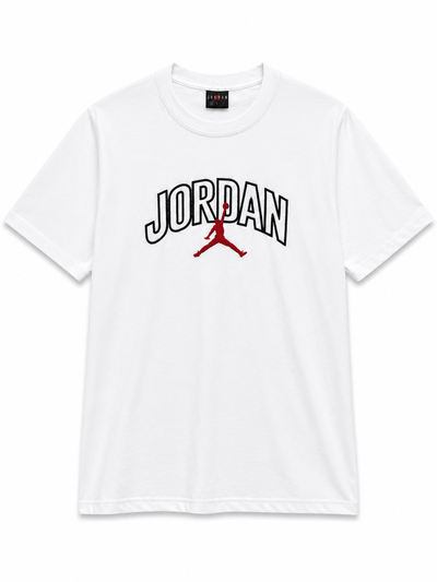 REMERA JORDAN LOGO Y LETRAS Blanca