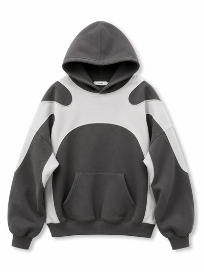 BUZO FARWELL COMBINADO Gris con blanco