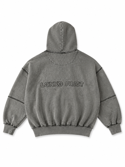 BUZO LONKO BOXY COSTURAS Gris