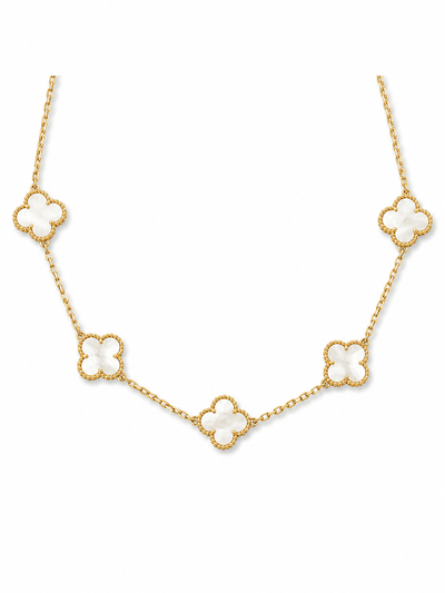 CADENA TREBOL Blanca