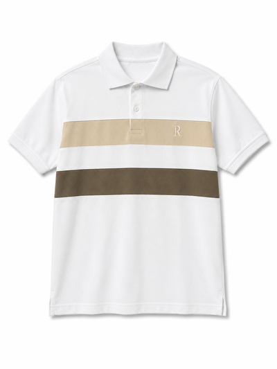 CHOMBA RAYAS Blanco, beige y marron