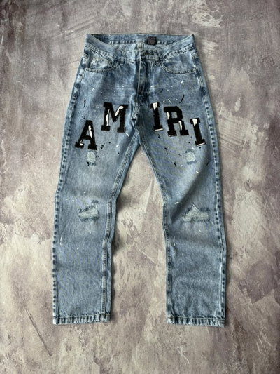 JEANS RECTO AMIRI ROTURAS Celeste