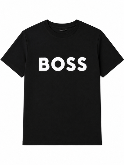 REMERA BOSS LETRAS Negra