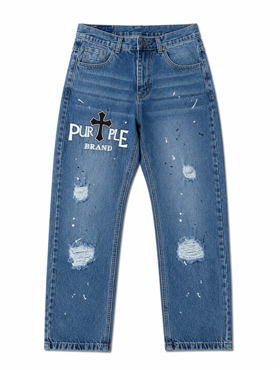 JEANS RECTO PURPLE BRAND Azul