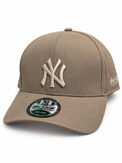 GORRA NY CURVA CON HEBILLA MARRON