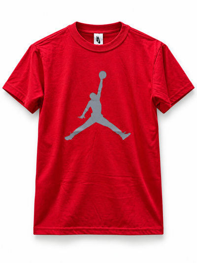 REMERA JORDAN BIG JUMPMAN Rojo con gris