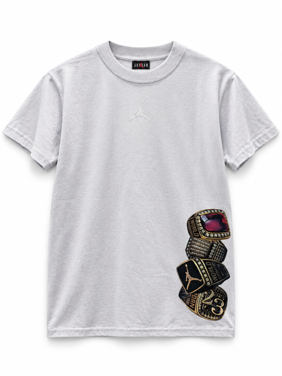 REMERA JORDAN CHAMPIONSHIP RINGS Gris