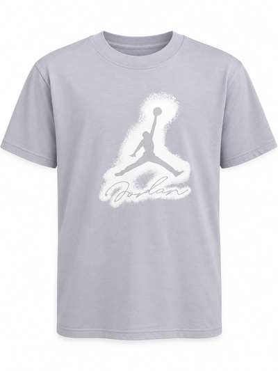REMERA JORDAN GRAFFITI Gris con blanco