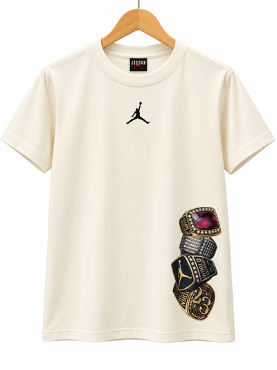REMERA JORDAN CHAMPIONSHIP RINGS Crema