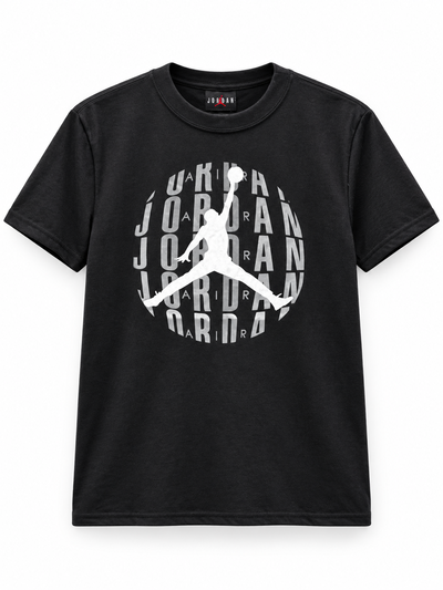 REMERA JORDAN LETTERS CIRCLE Negra