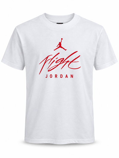 REMERA JORDAN FLIGHT Blanca con rojo
