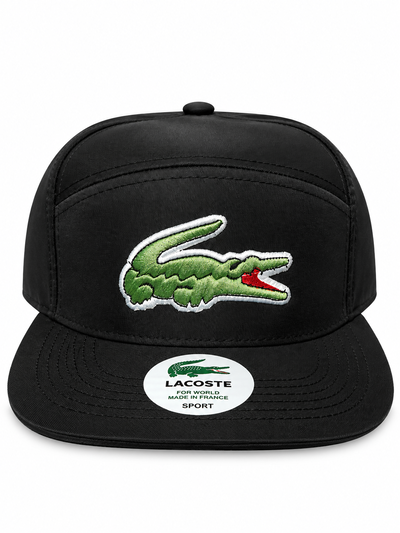 GORRA LACOSTE LOGO PLANA NEGRA
