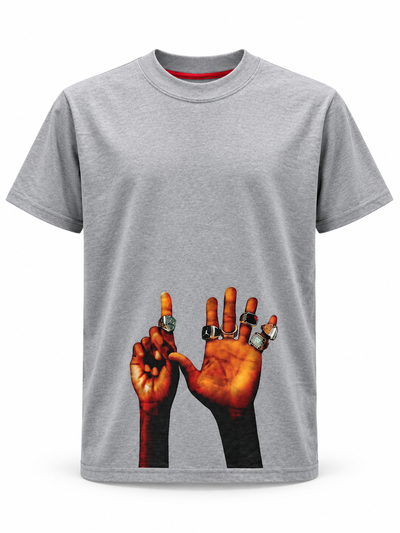 REMERA JORDAN HAND SIGNS Gris