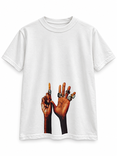 REMERA JORDAN HAND SIGNS Blanca