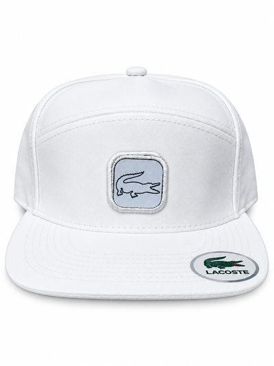 GORRA LACOSTE PLANA BLANCA