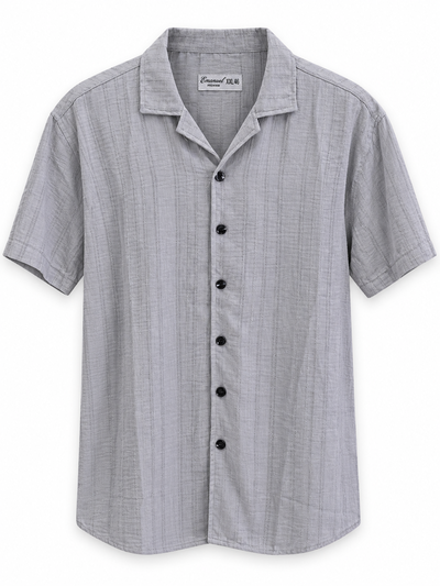 CAMISA LINO RAYA Gris