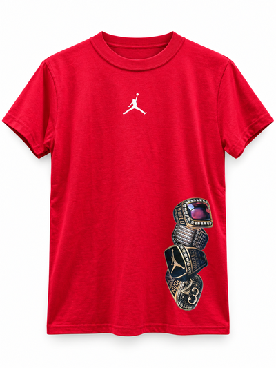REMERA JORDAN CHAMPIONSHIP RINGS Rojo