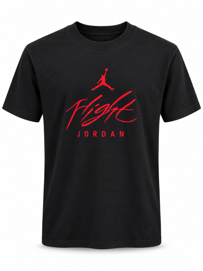 REMERA JORDAN FLIGHT Negra con rojo