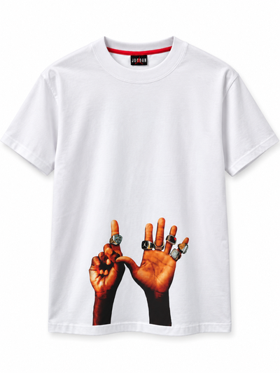 REMERA JORDAN HAND SIGNS Blanca