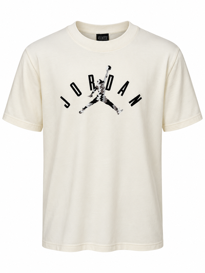 REMERA JORDAN BROKEN LETTERS Crema