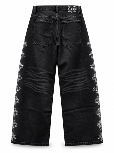 JEANS BAGGY REBEL RED GRIS