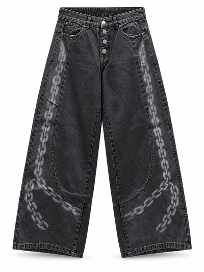 JEANS BAGGY BIG CHINE GRIS CLARO