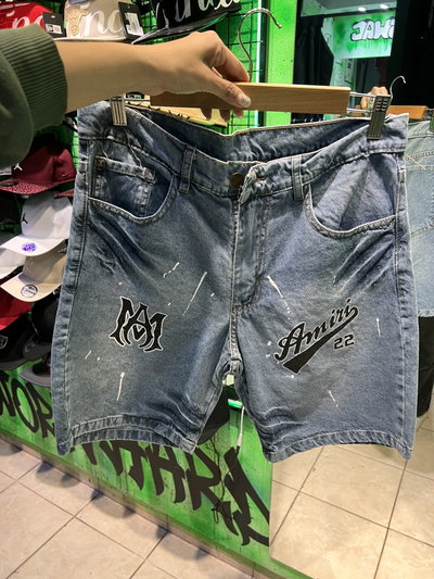 BERMUDA AMIRI LOGO CELESTE