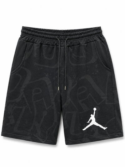 SHORT JORDAN LETRAS NEGRO