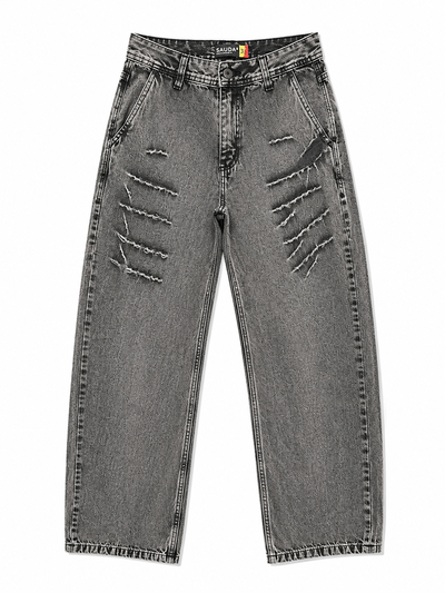 JEANS BAGGY TUNDER DESGASTADO Gris