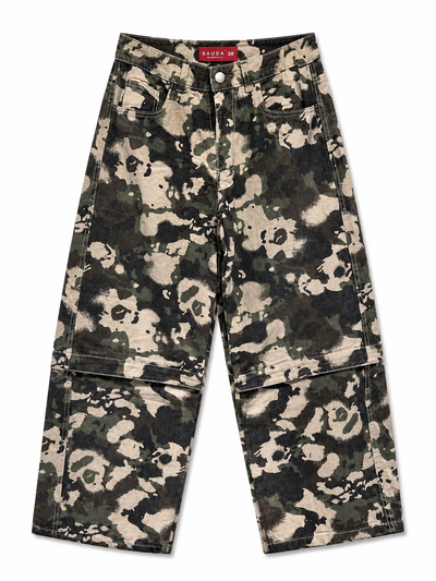 JEANS BAGGY DESMONTABLE CAMUFLADO Verde