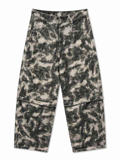 JEANS BAGGY DESMONTABLE MANCHAS Verde