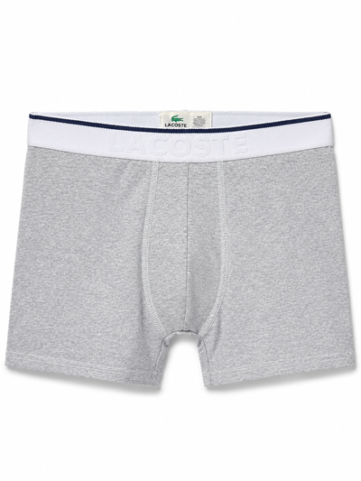 BOXER LACOSTE Gris tira blanca