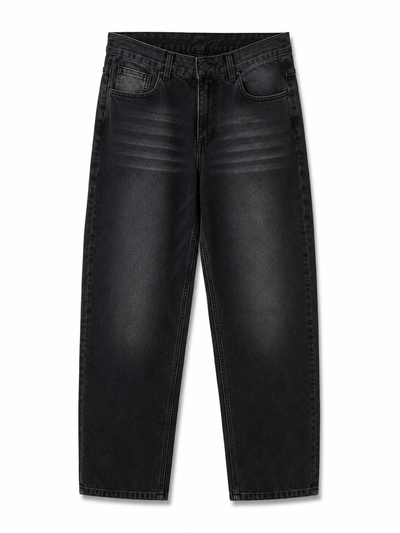 JEANS MOM BIGOTES Gris
