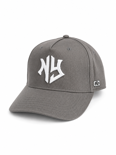 GORRA CURVA NY LOGO Gris