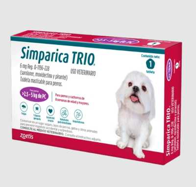 Simparica Trio de 2.5 a 5kg