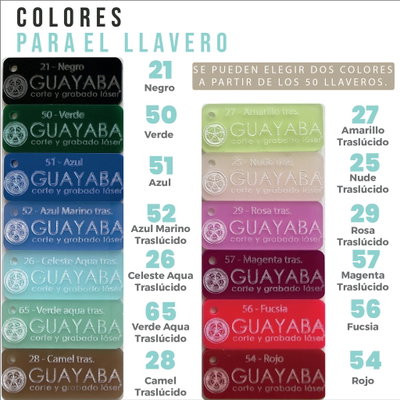 Llaveros de Acrílico de colores con flecos