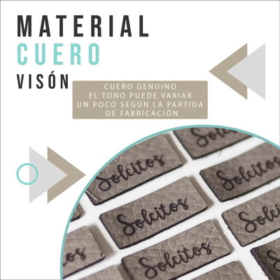 Etiquetas de cuero visón