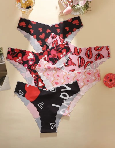 Bombacha Sexy Estampado Corazón Anaira